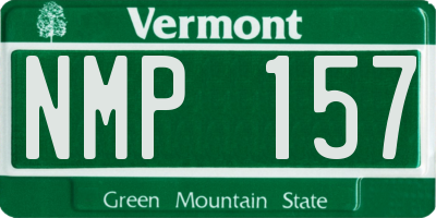 VT license plate NMP157