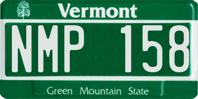 VT license plate NMP158