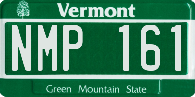 VT license plate NMP161