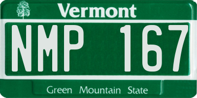 VT license plate NMP167