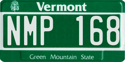 VT license plate NMP168