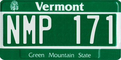 VT license plate NMP171