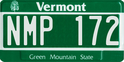 VT license plate NMP172