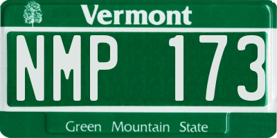 VT license plate NMP173