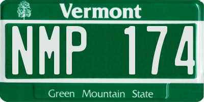 VT license plate NMP174