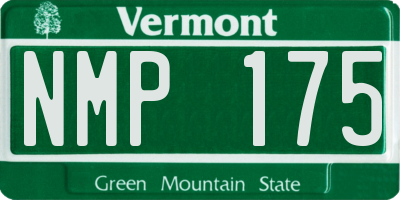 VT license plate NMP175