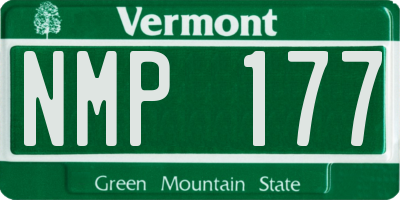 VT license plate NMP177