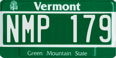 VT license plate NMP179