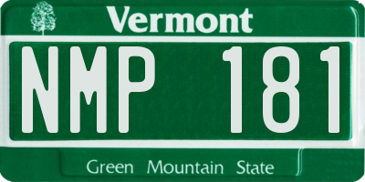VT license plate NMP181