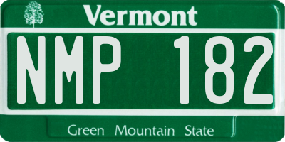 VT license plate NMP182