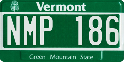 VT license plate NMP186