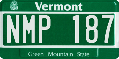 VT license plate NMP187