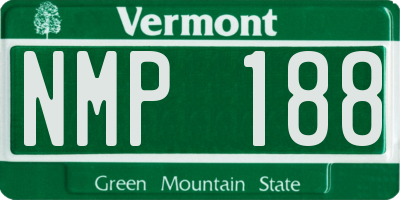 VT license plate NMP188