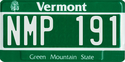 VT license plate NMP191