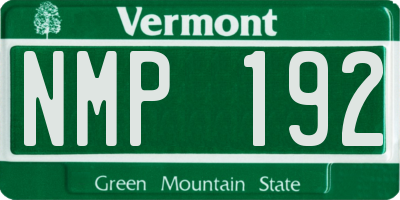 VT license plate NMP192
