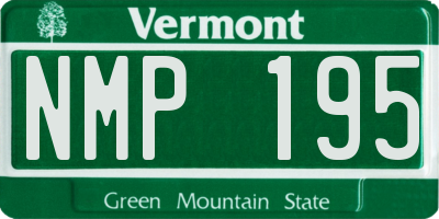 VT license plate NMP195
