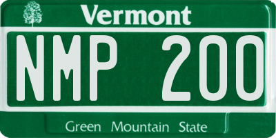 VT license plate NMP200