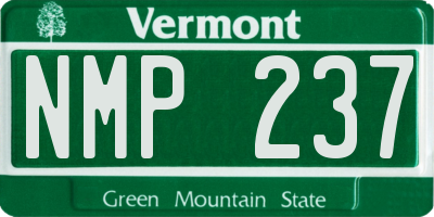 VT license plate NMP237