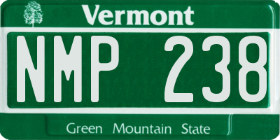 VT license plate NMP238