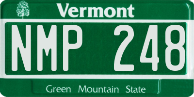 VT license plate NMP248