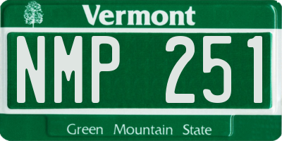 VT license plate NMP251