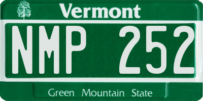VT license plate NMP252