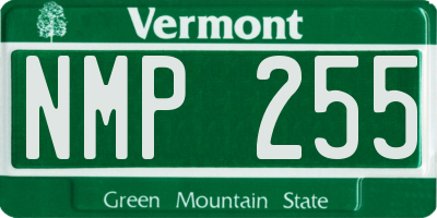 VT license plate NMP255
