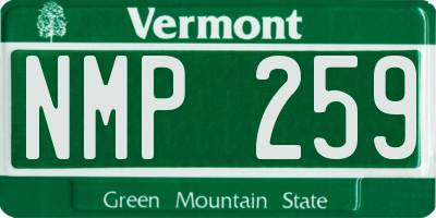 VT license plate NMP259