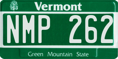 VT license plate NMP262