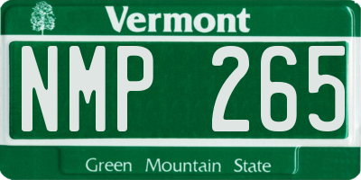 VT license plate NMP265