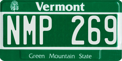 VT license plate NMP269