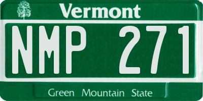 VT license plate NMP271