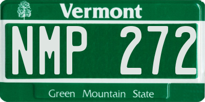 VT license plate NMP272