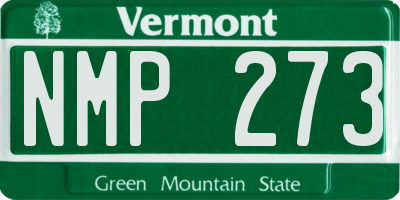 VT license plate NMP273