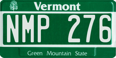 VT license plate NMP276