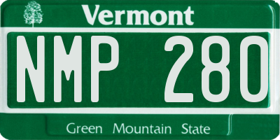 VT license plate NMP280
