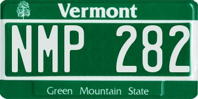 VT license plate NMP282