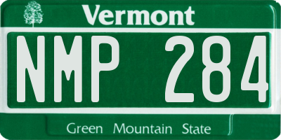 VT license plate NMP284