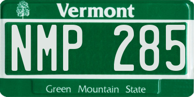 VT license plate NMP285