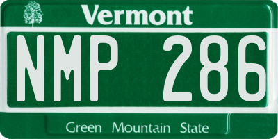 VT license plate NMP286