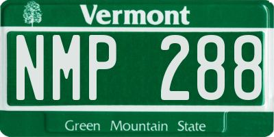 VT license plate NMP288