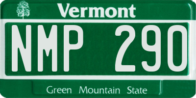 VT license plate NMP290