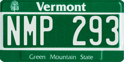 VT license plate NMP293