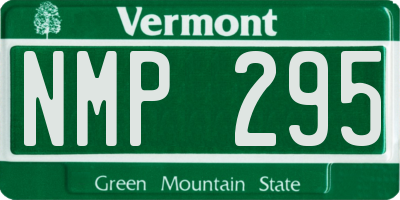 VT license plate NMP295