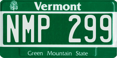 VT license plate NMP299