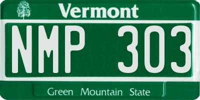 VT license plate NMP303