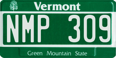 VT license plate NMP309