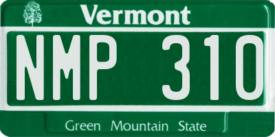 VT license plate NMP310