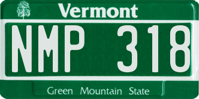 VT license plate NMP318
