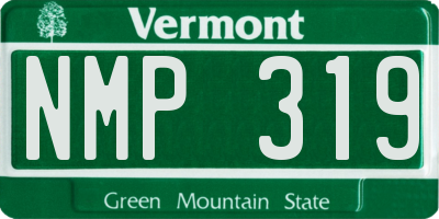 VT license plate NMP319